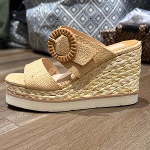 Dolce Vita Natural Woven Wedge Sandals